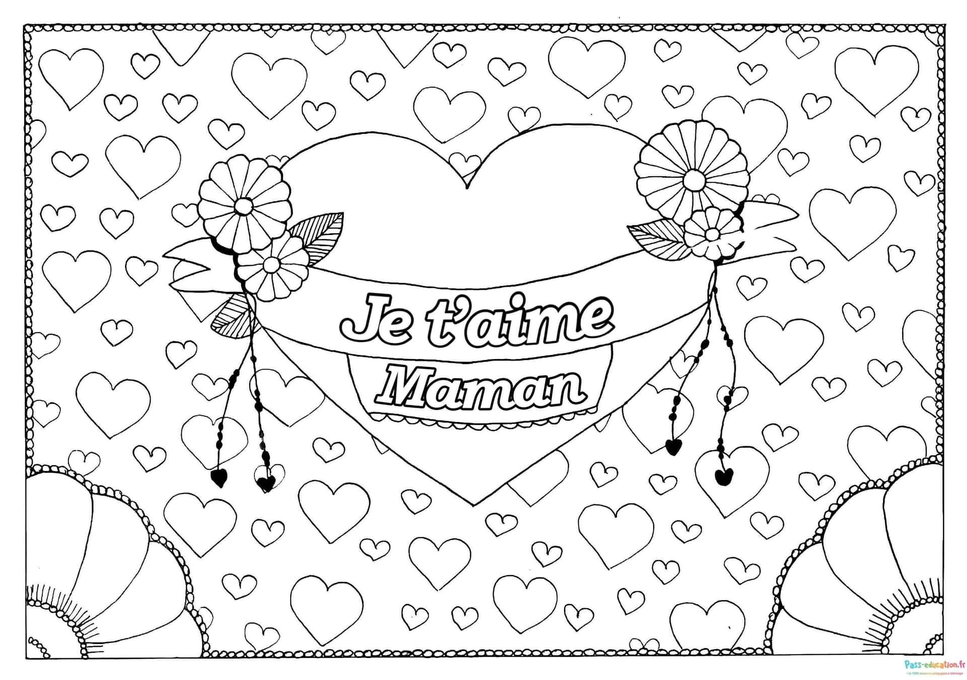 Coloriage Amour Maternel à imprimer et colorier