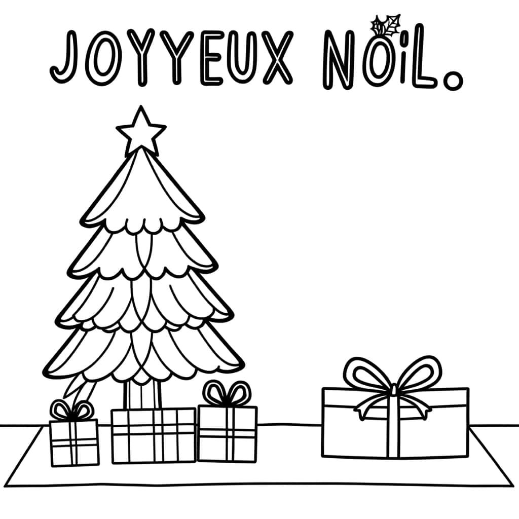 Coloriage Joyeux Noël à imprimer et colorier