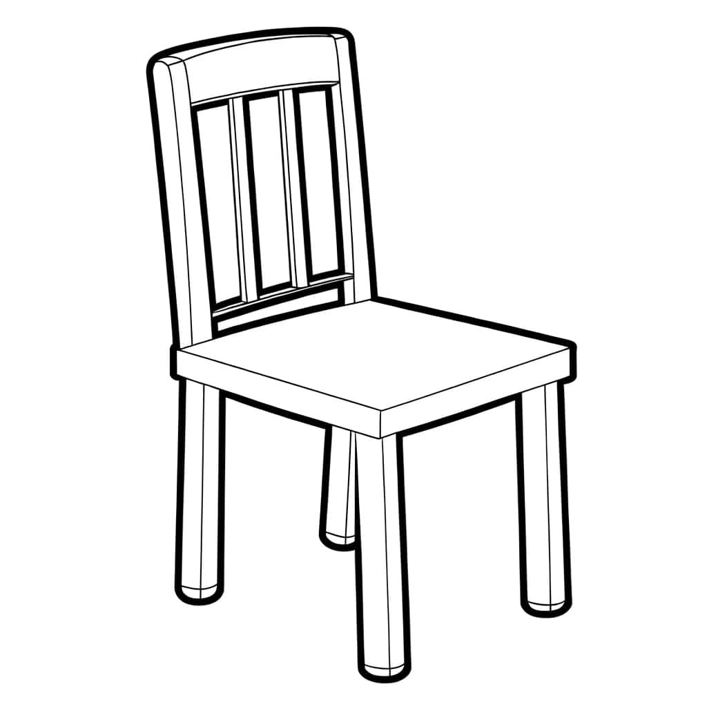 Coloriage Chaise à imprimer et colorier
