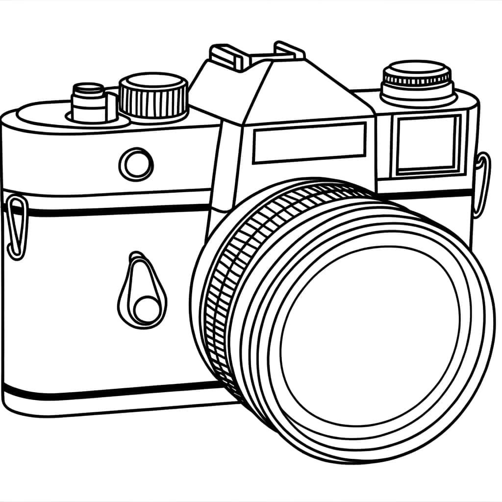 Coloriage Appareil photo à imprimer et colorier