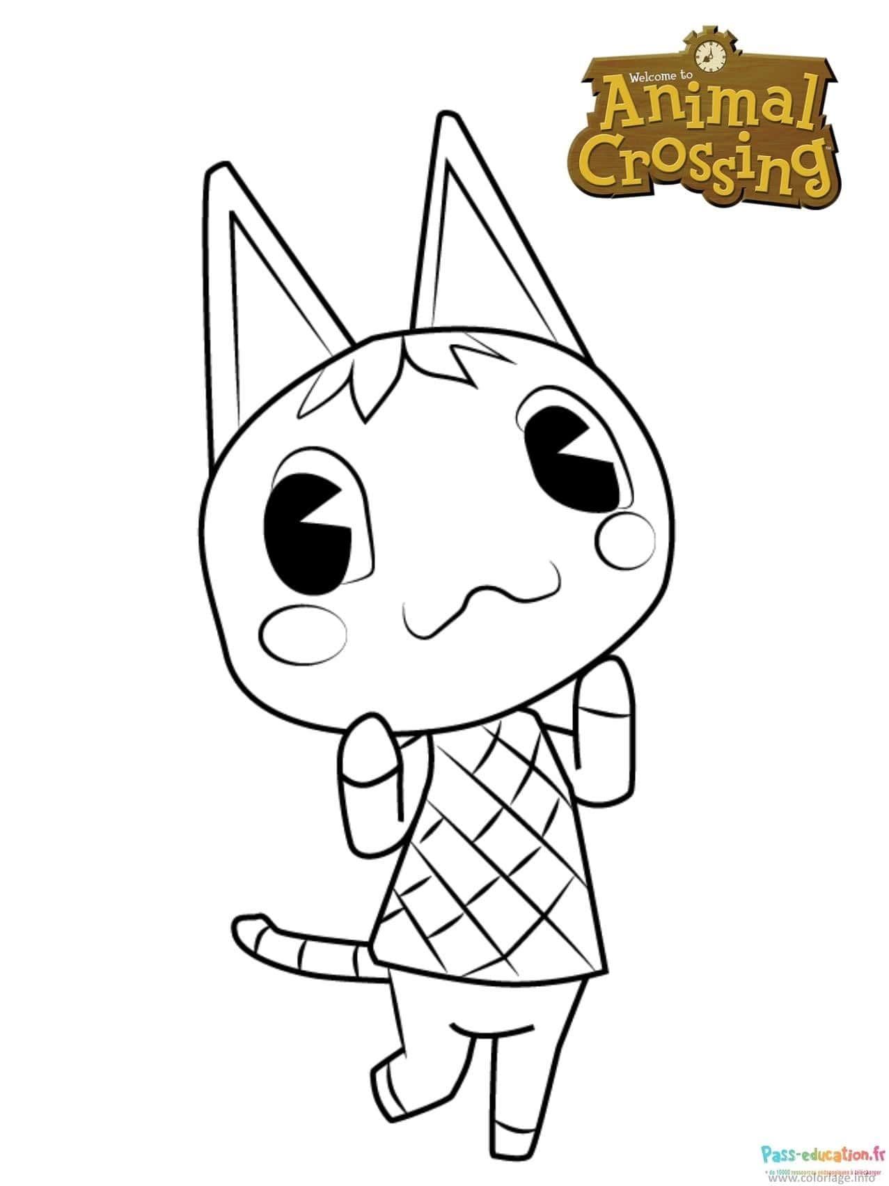 Coloriage Personnage Animal Crossing à imprimer et colorier