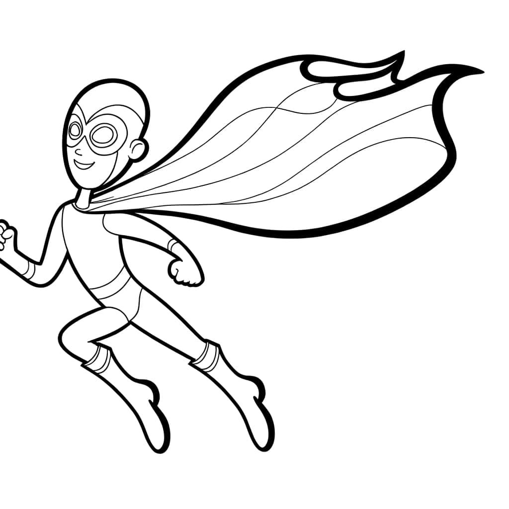 Coloriage Super-héros en action à imprimer et colorier