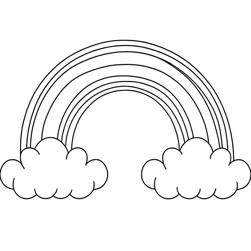 Coloriage Arc-en-ciel à imprimer et colorier