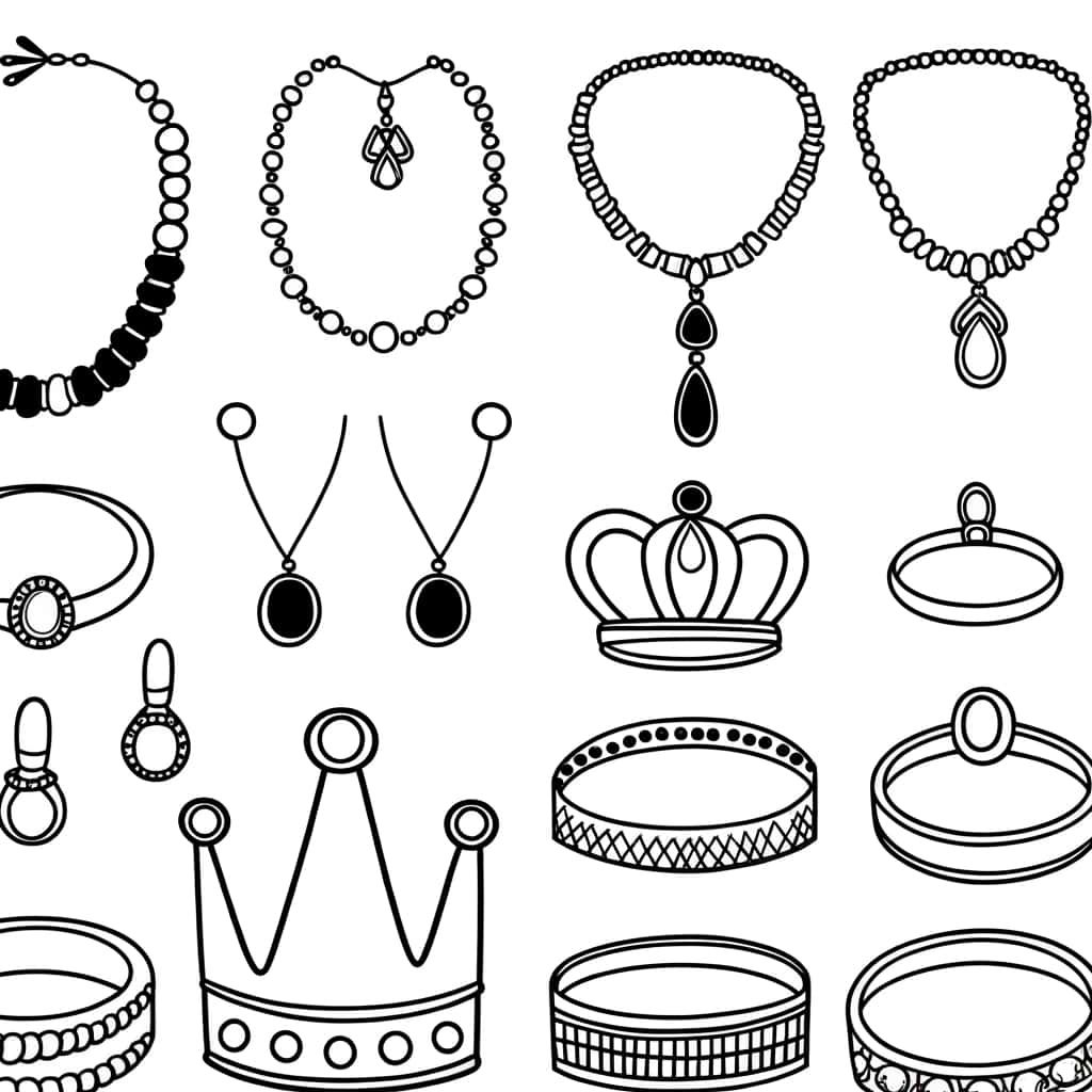 Coloriage Bijoux fantaisie à imprimer et colorier