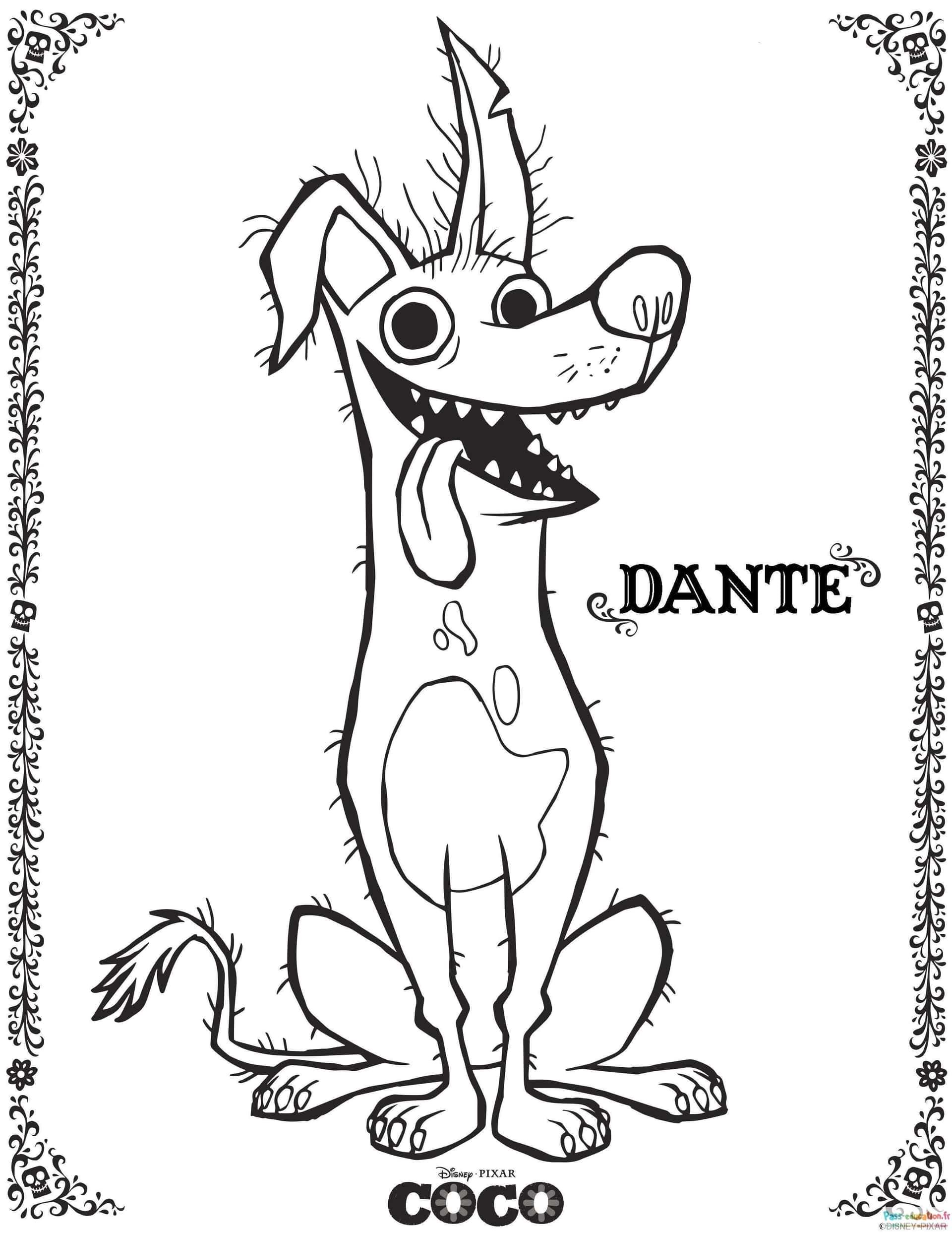 Coloriage Dante de Coco à imprimer et colorier