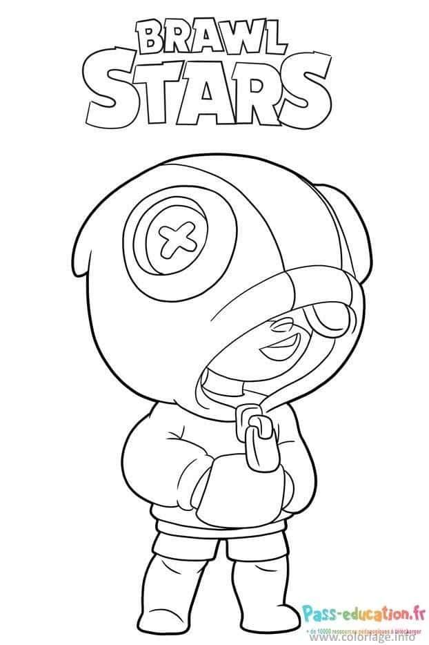 Coloriage Brawler Leon à imprimer et colorier