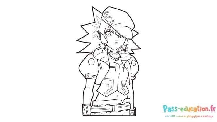 Coloriage Guerrier Bakugan à imprimer et colorier