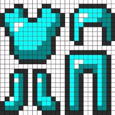 Coloriage Creeper et épée à imprimer et colorier