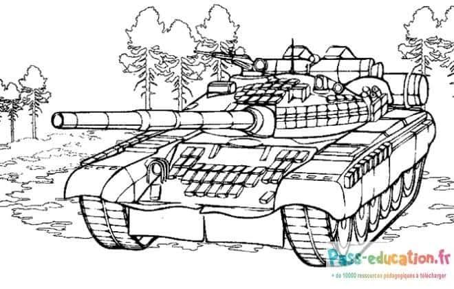 Coloriage Char d'assaut à imprimer et colorier