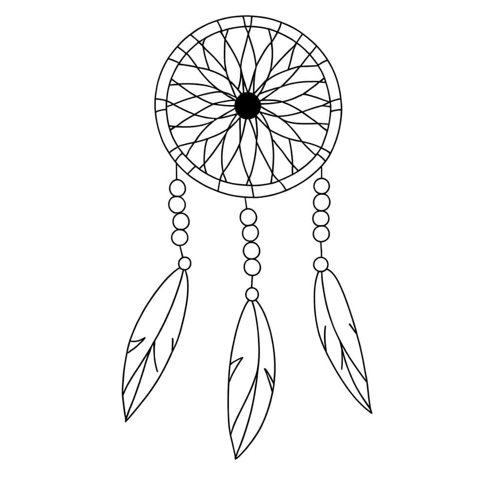 Coloriage Attrape rêves à imprimer et colorier