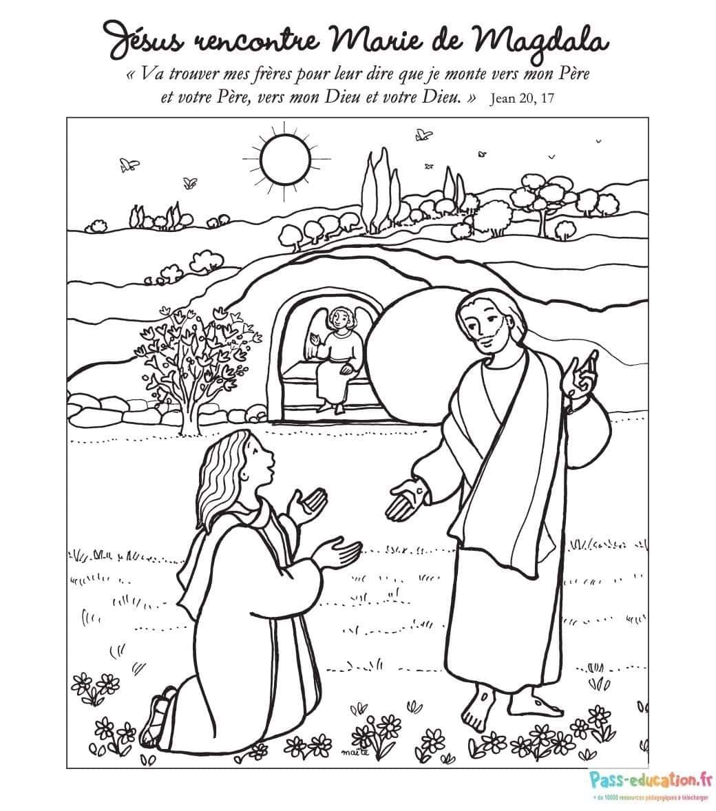 Coloriage Rencontre biblique à imprimer et colorier