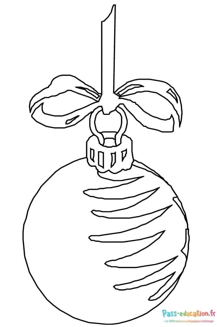 Coloriage Boule de Noël à imprimer et colorier