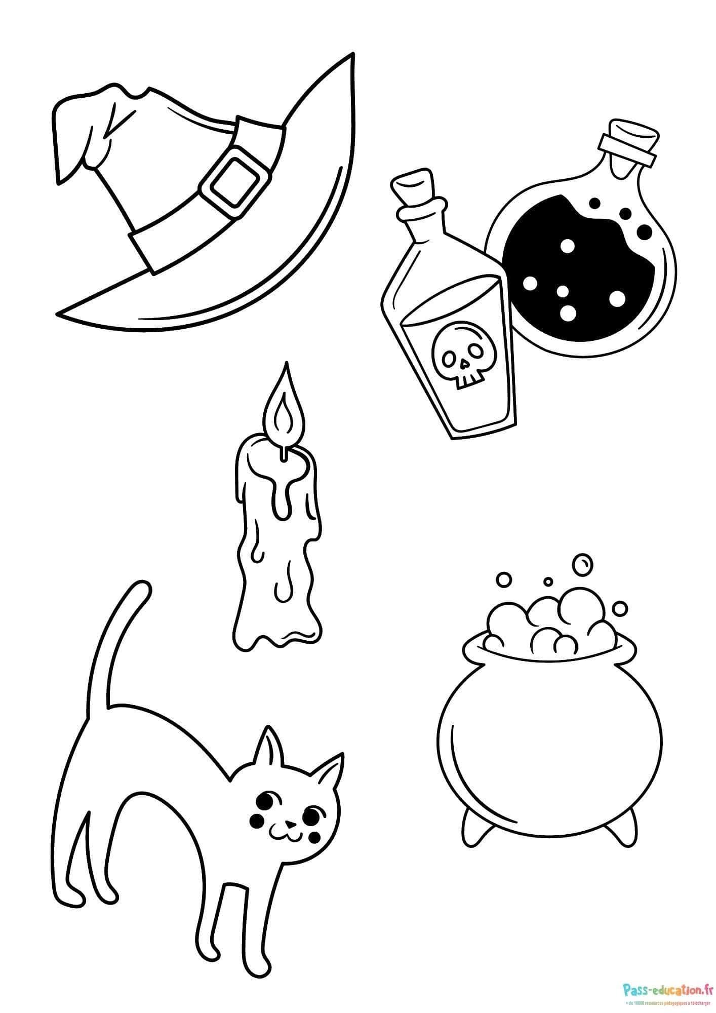 Coloriage Fête d'Halloween à imprimer et colorier