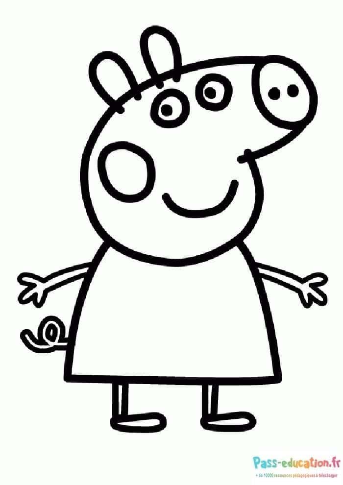 Coloriage Peppa Pig à imprimer et colorier