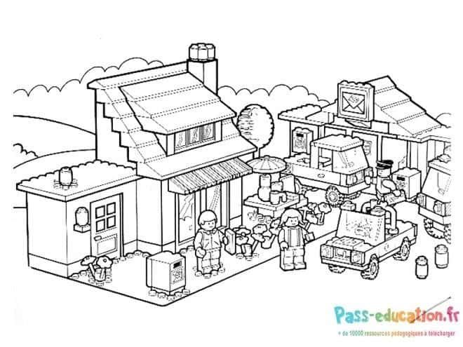 Coloriage Déménagement Lego à imprimer et colorier