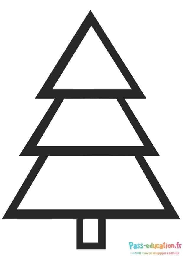 Coloriage Sapin stylisé à imprimer et colorier