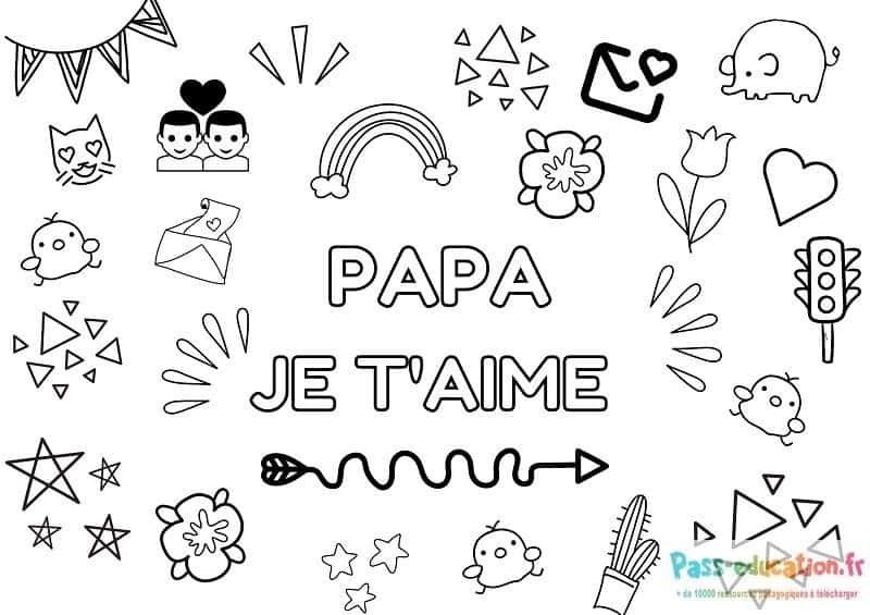 Coloriage Amour de Papa à imprimer et colorier