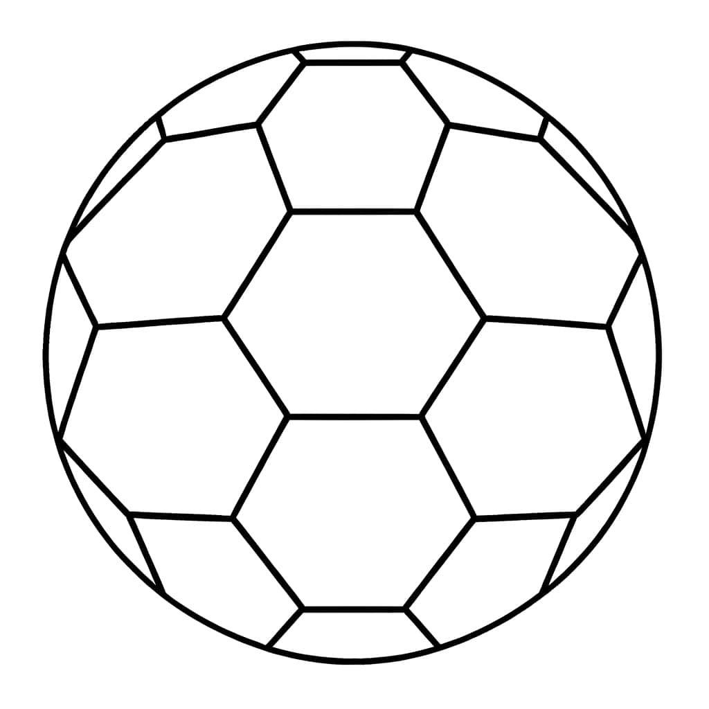 Coloriage Ballon de foot à imprimer et colorier