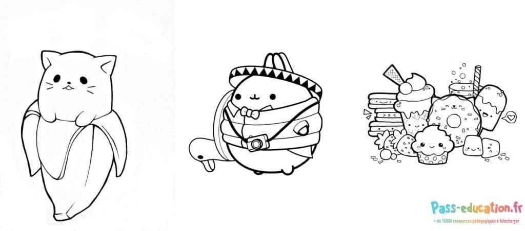 Coloriage Chats et gourmandises à imprimer et colorier