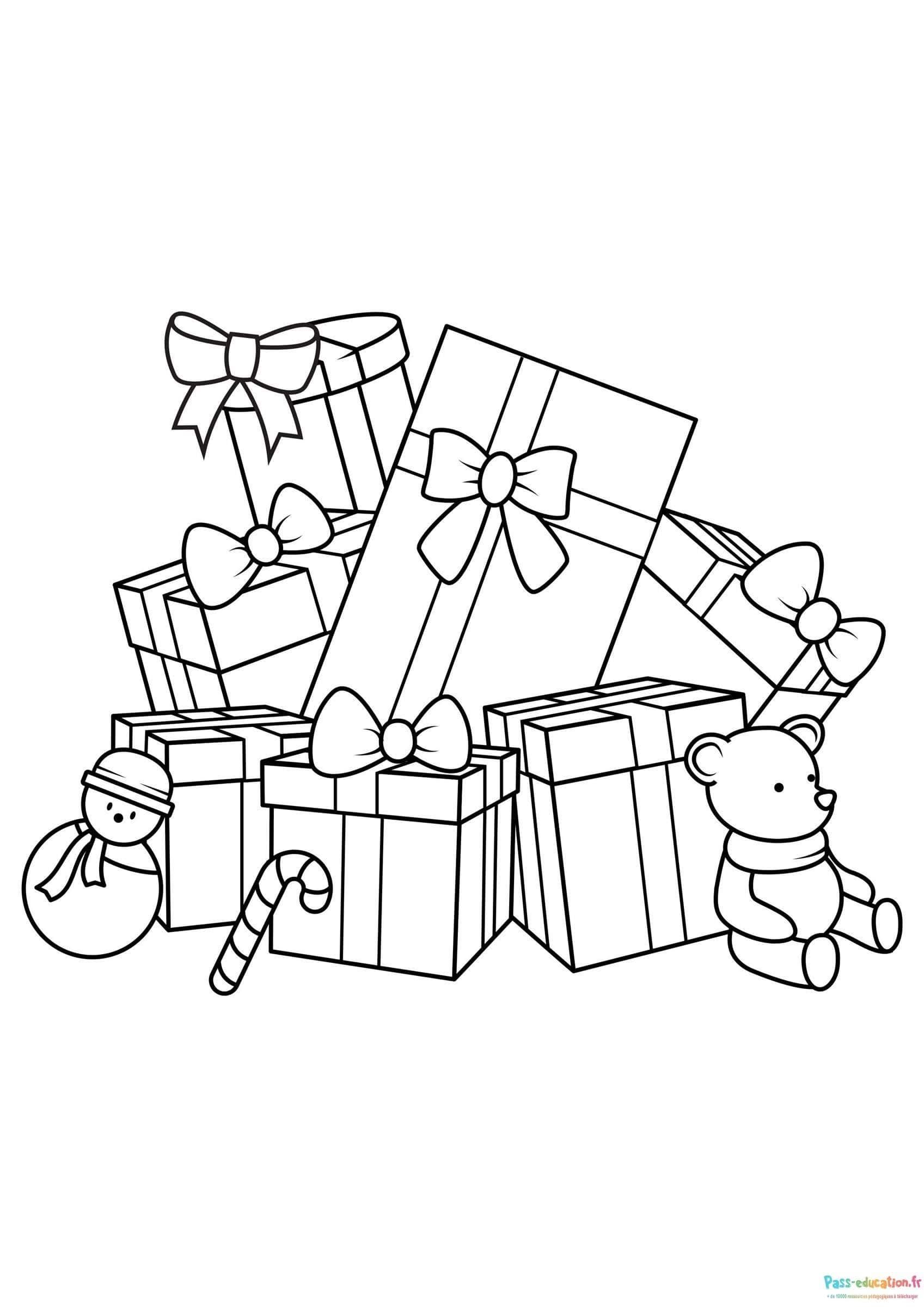 Coloriage Cadeaux festifs à imprimer et colorier
