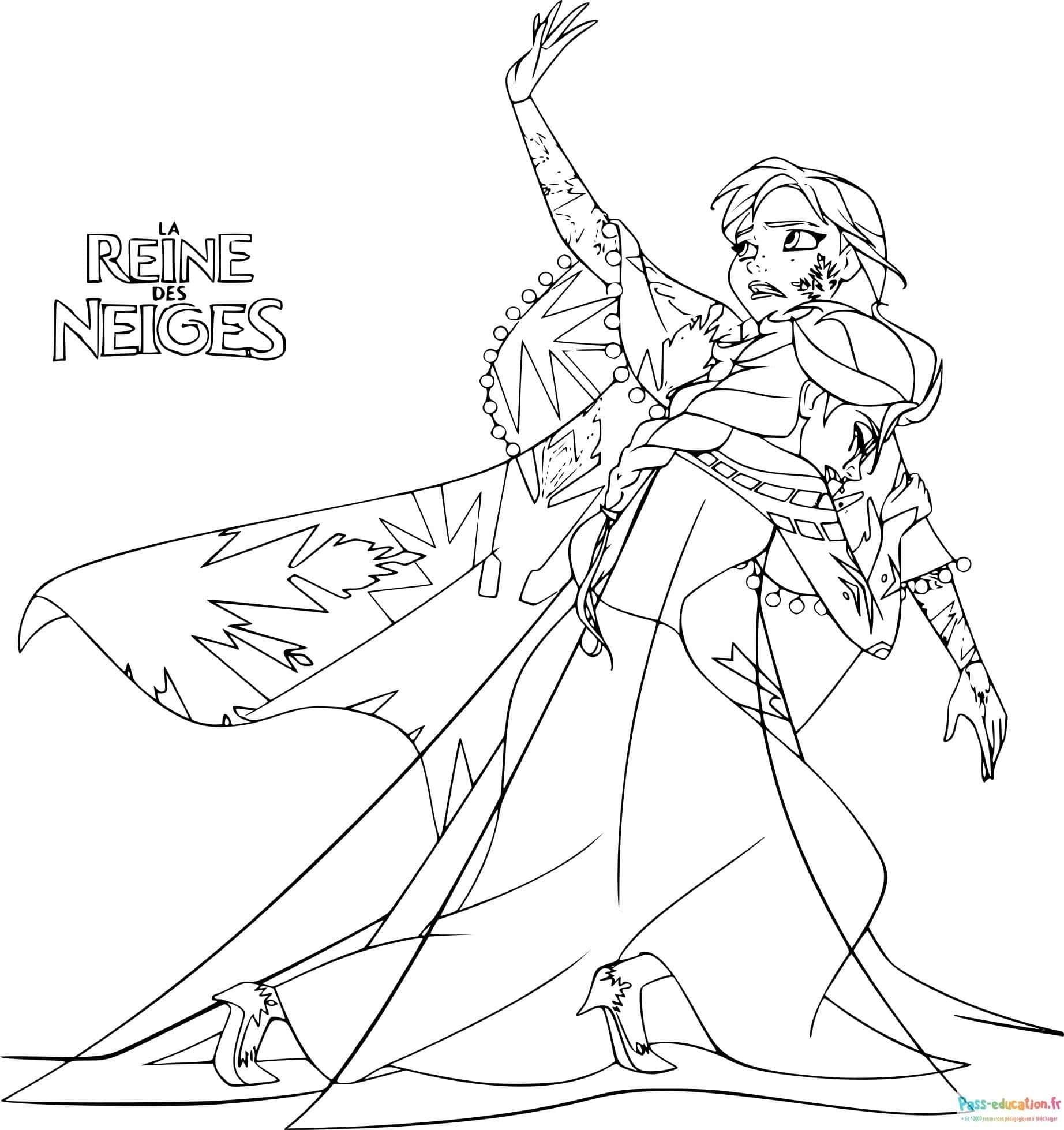 Coloriage Anna en élégance à imprimer et colorier
