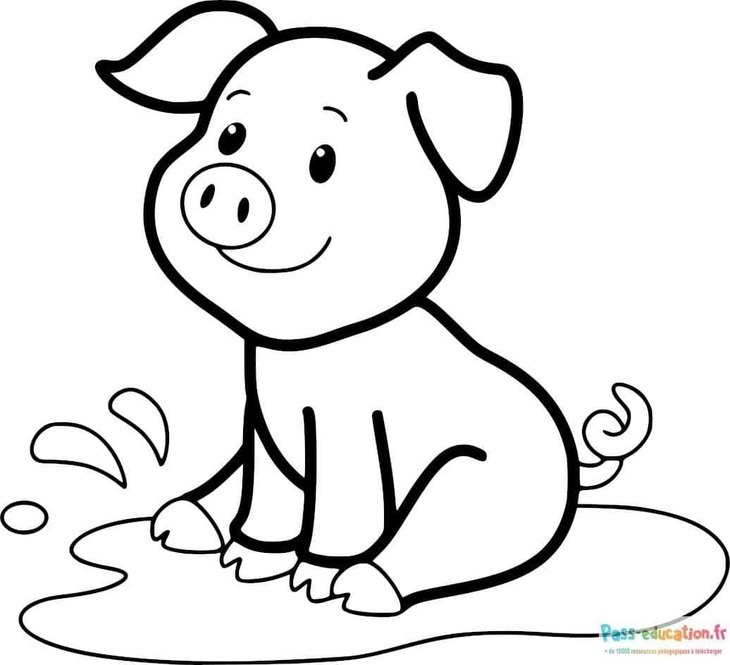 Coloriage Souris gentille à imprimer et colorier