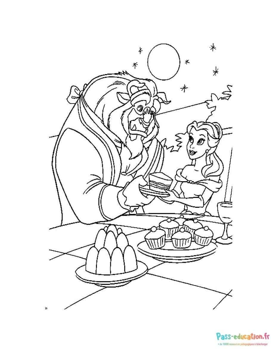 Coloriage Fête gourmande à imprimer et colorier