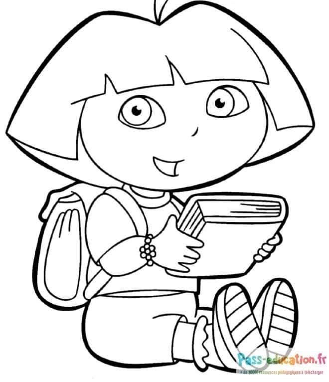 Coloriage Dora l'exploratrice à imprimer et colorier