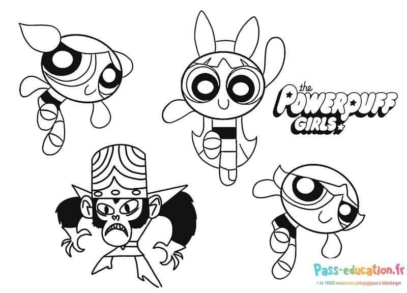 Coloriage Les Supers Nanas à imprimer et colorier