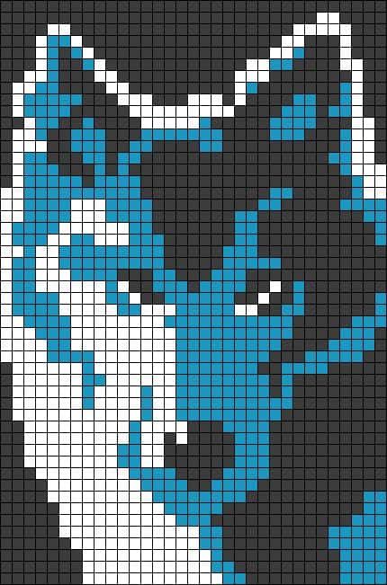 Coloriage Loup bleuté à imprimer et colorier