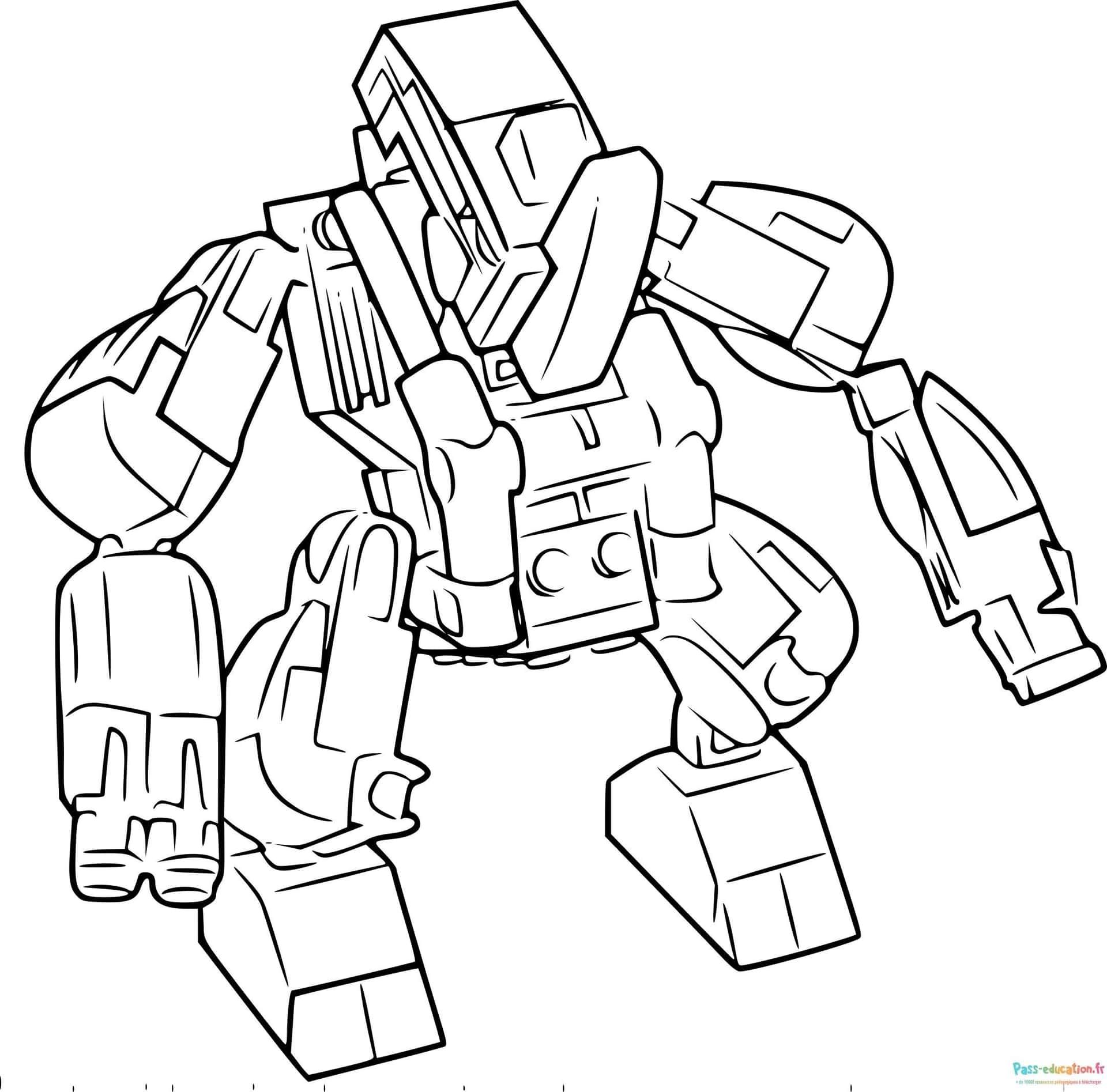 Coloriage Robot Lego à imprimer et colorier