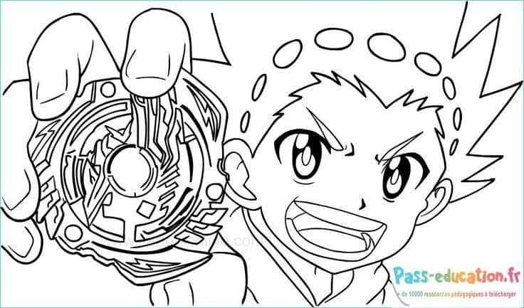 Coloriage Toupie Beyblade à imprimer et colorier