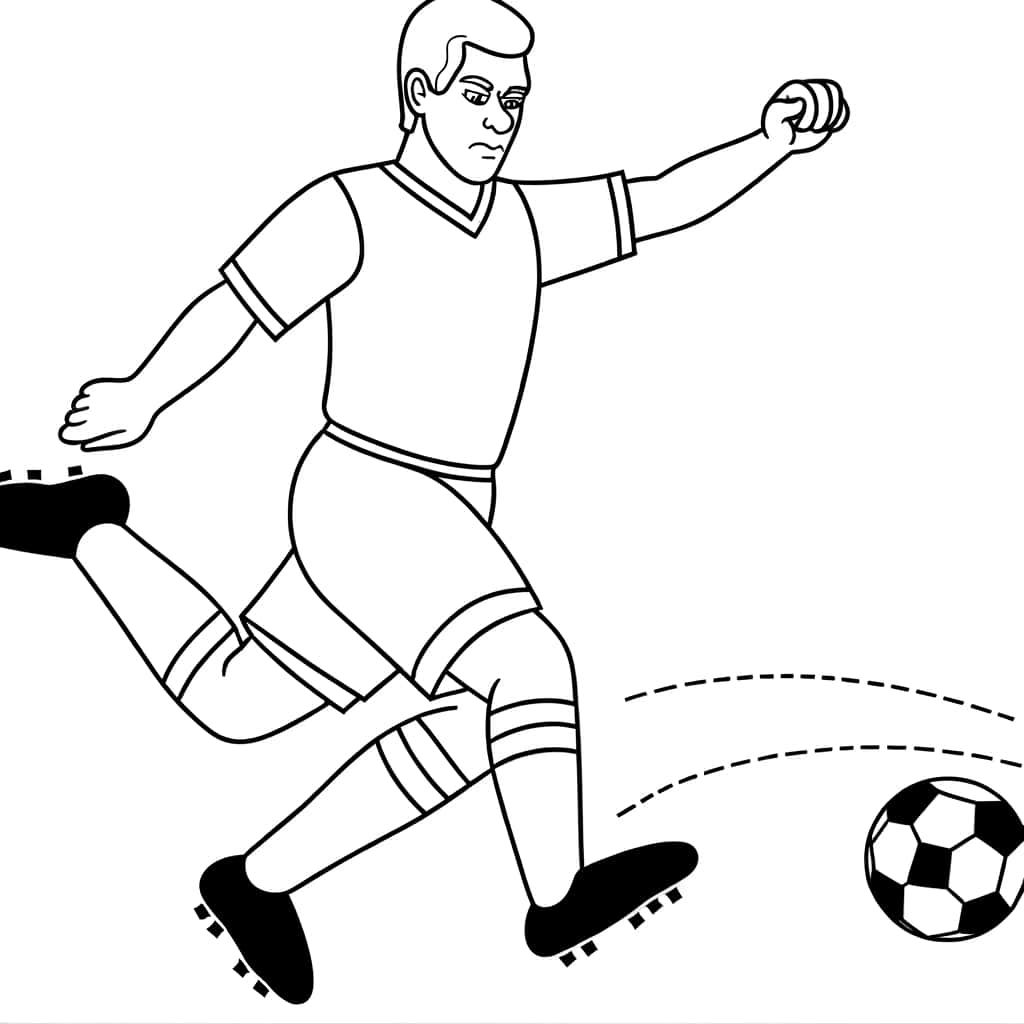 Coloriage Joueur de football à imprimer et colorier