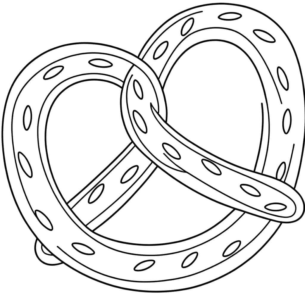 Coloriage Bretzel entrelacé à imprimer et colorier