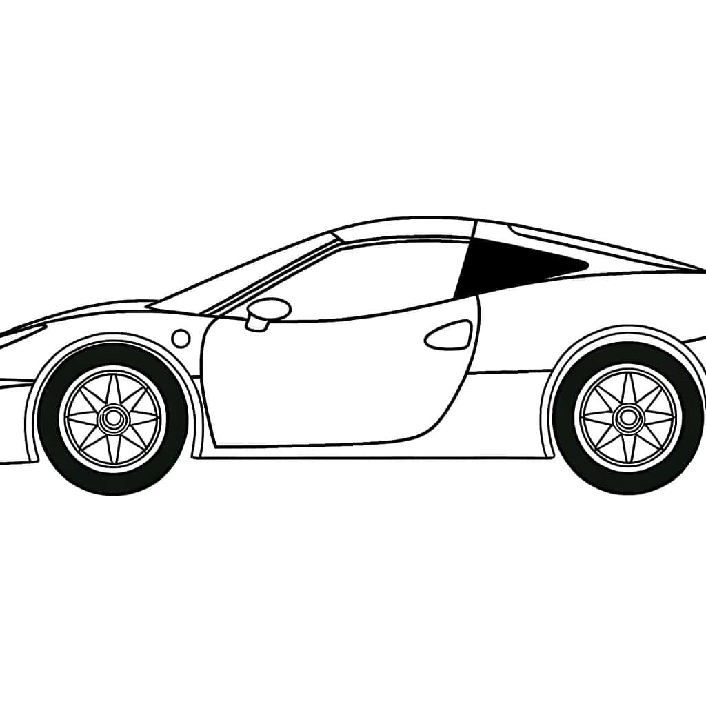 Coloriage Voiture sportive à imprimer et colorier