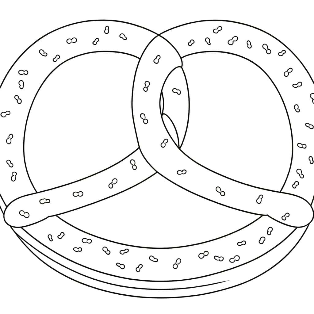 Coloriage Bretzel à imprimer et colorier