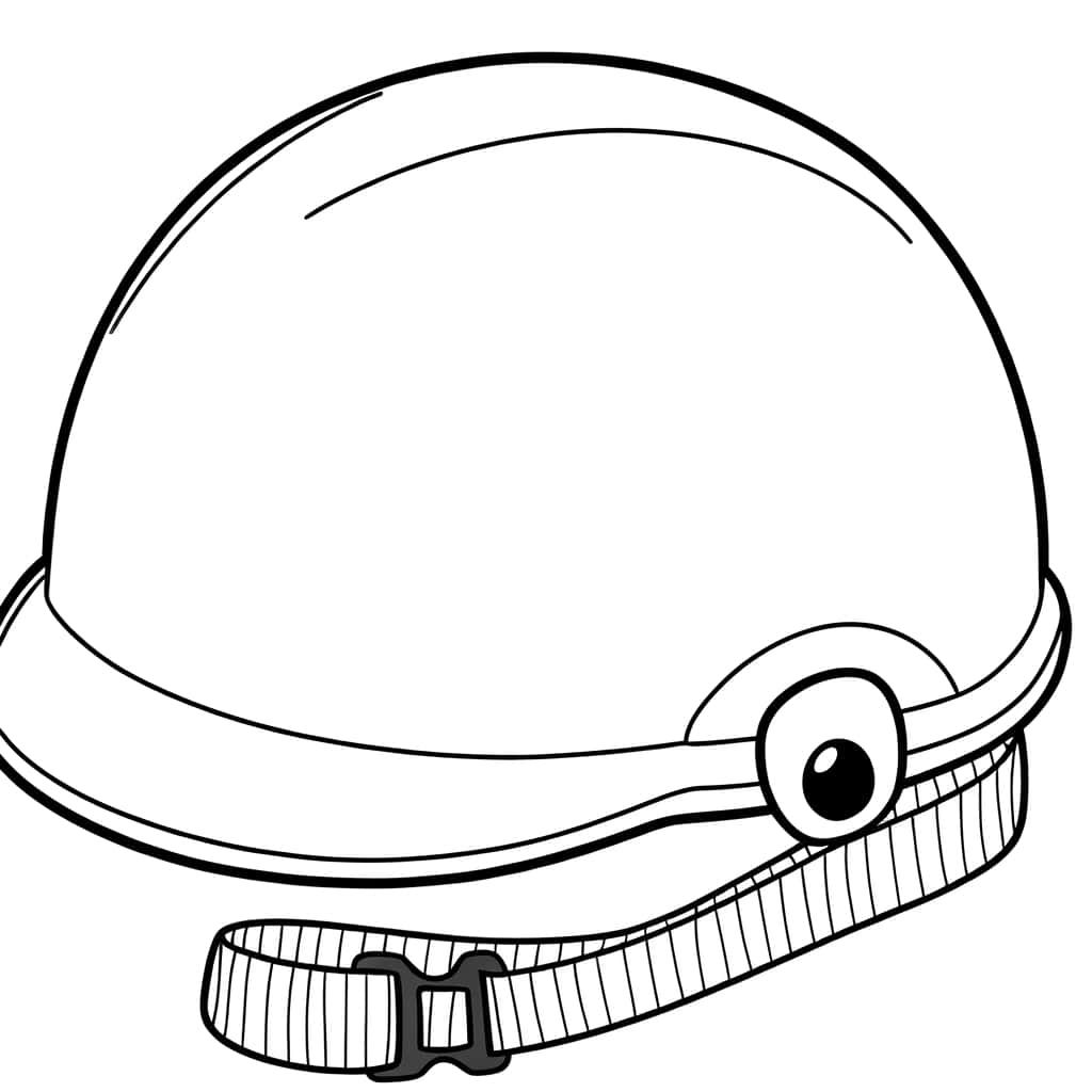 Coloriage Casque de sécurité à imprimer et colorier