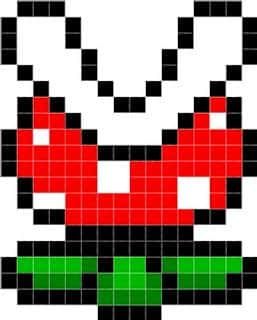 Coloriage Mario Pixel à imprimer et colorier