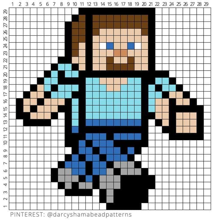 Coloriage Steve Minecraft à imprimer et colorier