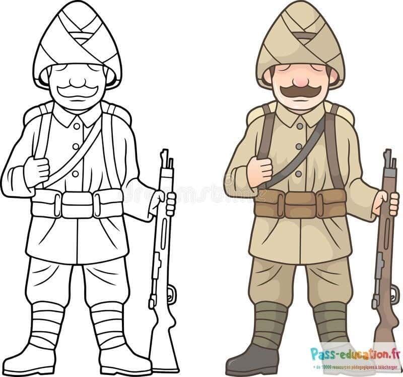 Coloriage Soldat à colorier à imprimer et colorier