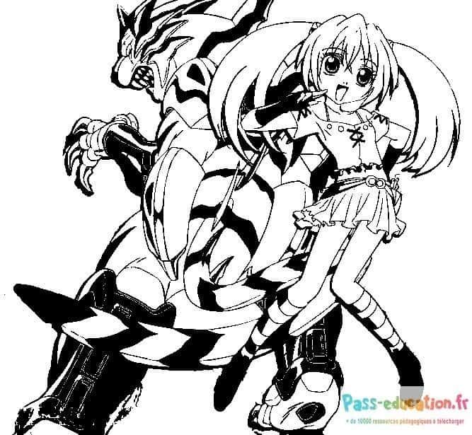 Coloriage Bakugan et personnage à imprimer et colorier