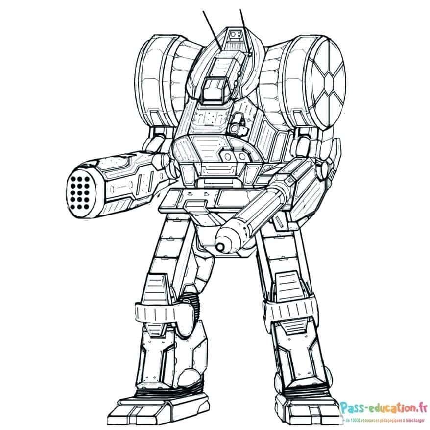 Coloriage Robot de combat à imprimer et colorier