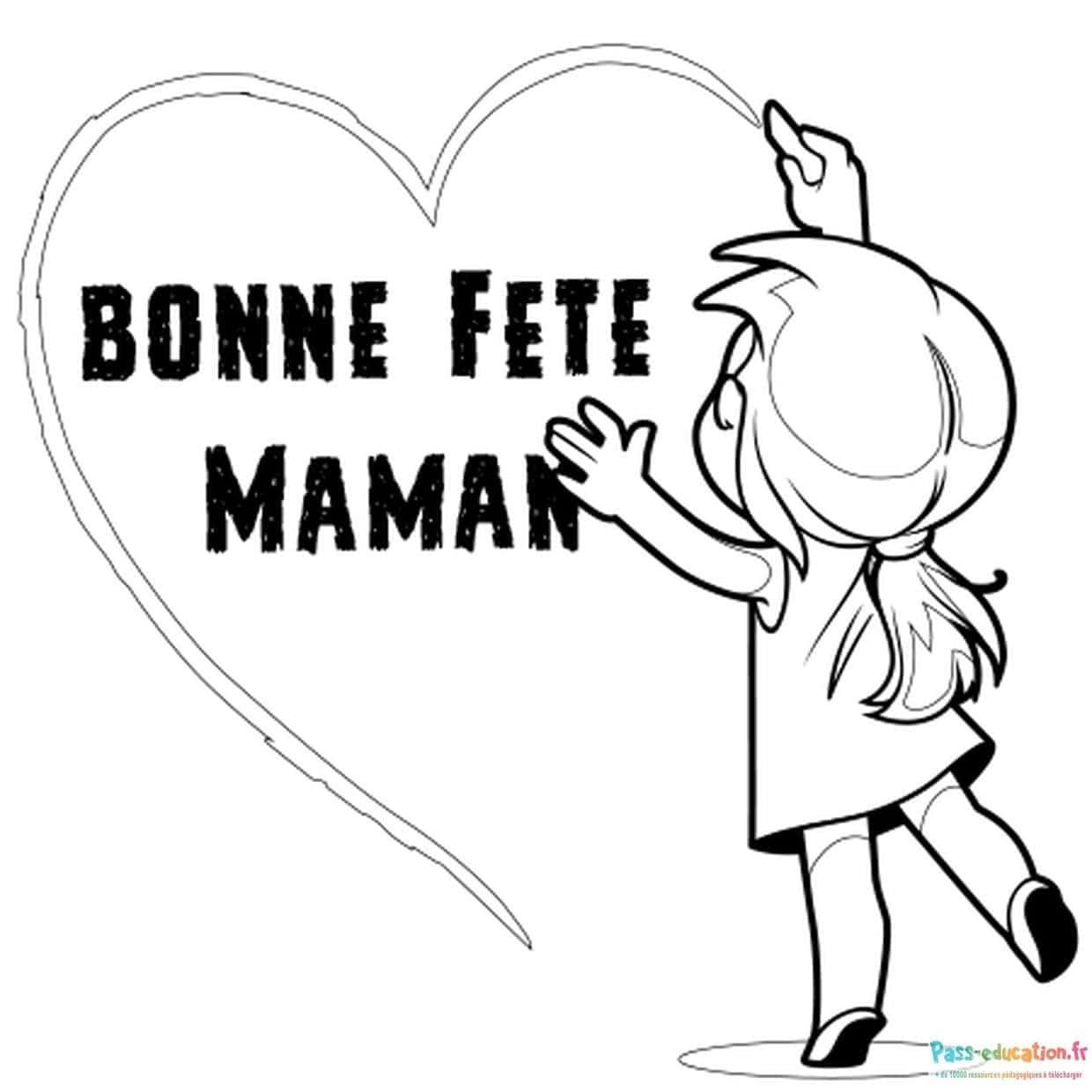 Coloriage Fête des Mères à imprimer et colorier