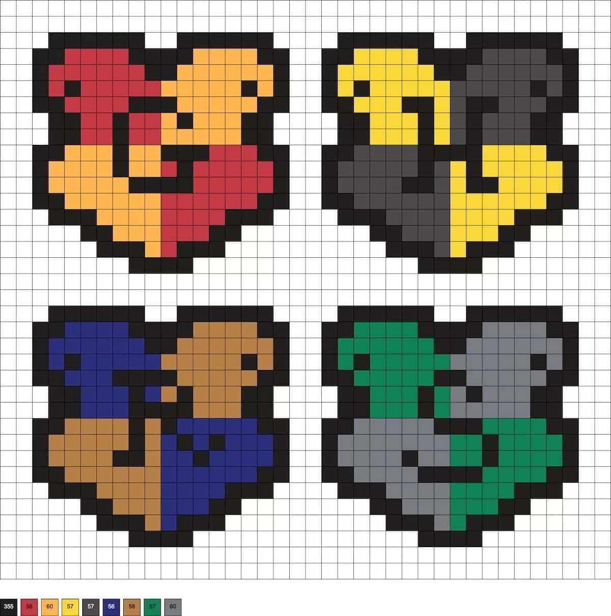 Coloriage Blasons Harry Potter à imprimer et colorier