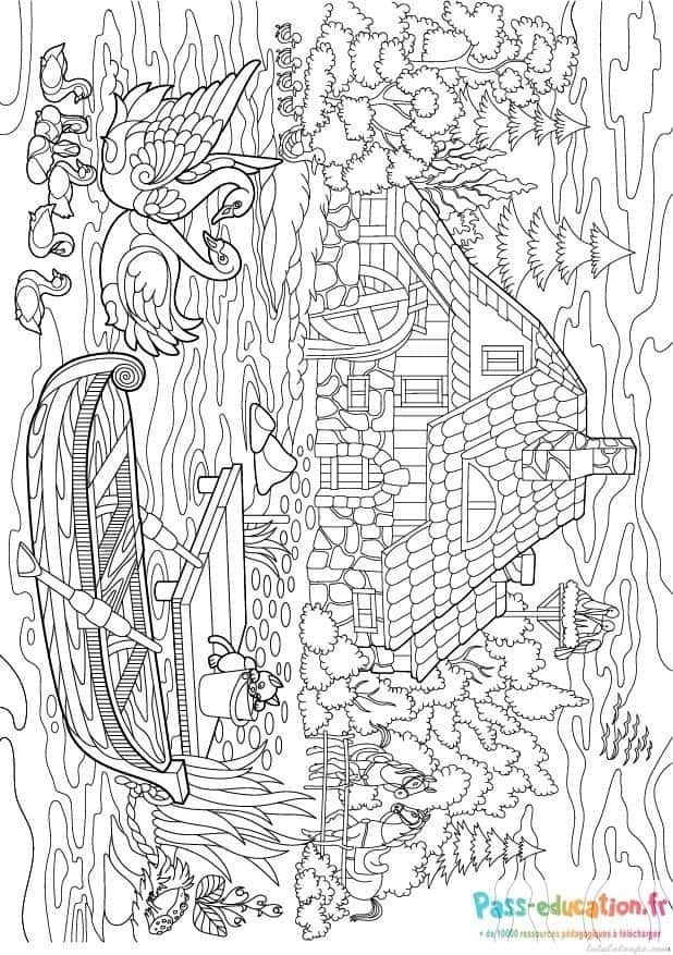 Coloriage Moulin fantastique à imprimer et colorier