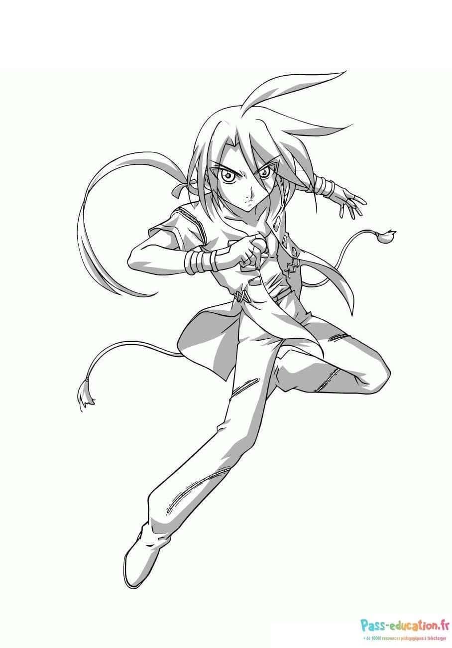 Coloriage Guerrier Bakugan à imprimer et colorier