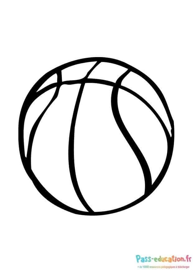 Coloriage Ballon de basketball à imprimer et colorier