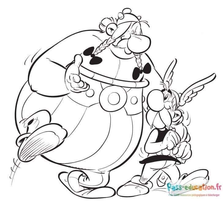 Coloriage Obélix et Astérix à imprimer et colorier