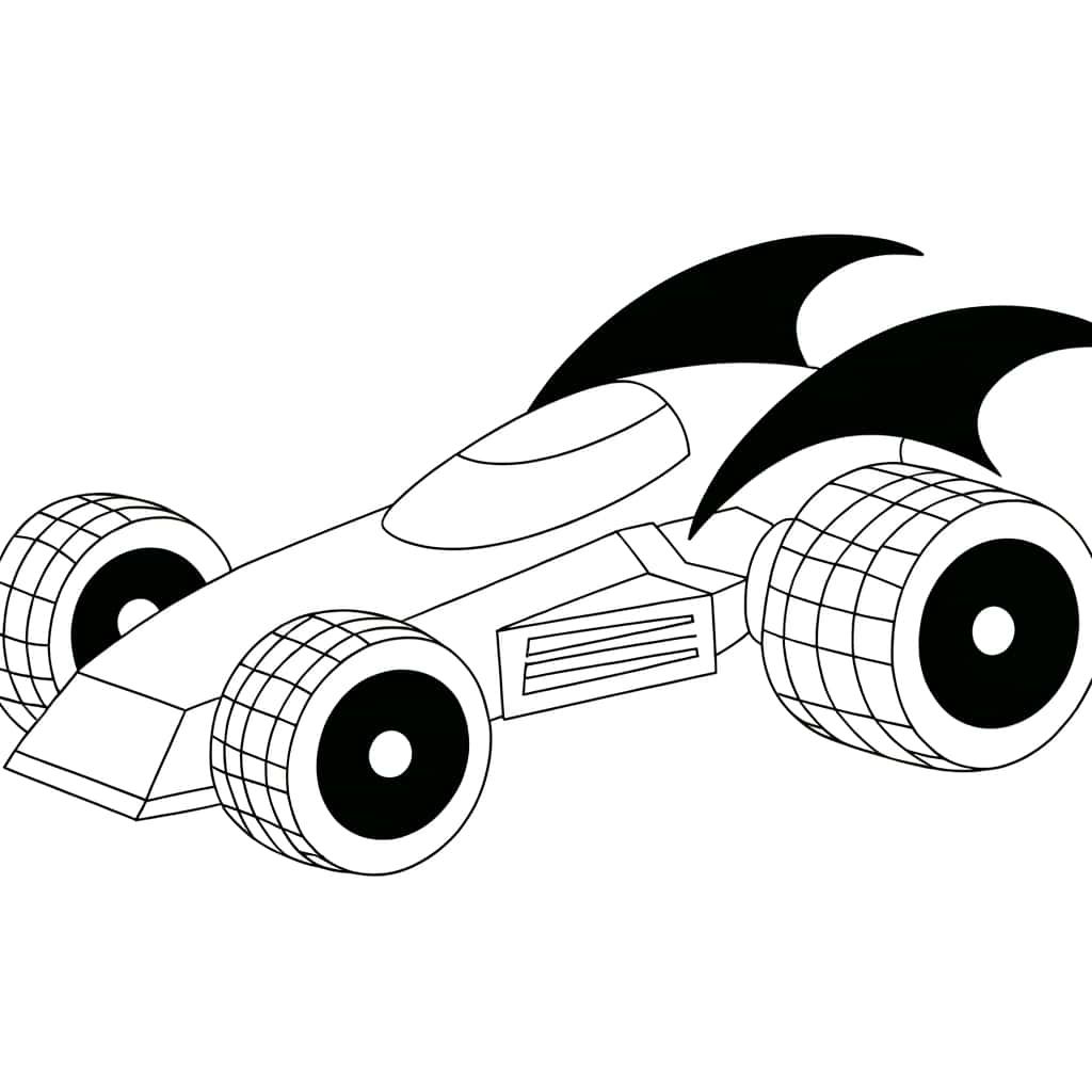 Coloriage Batmobile stylisée à imprimer et colorier