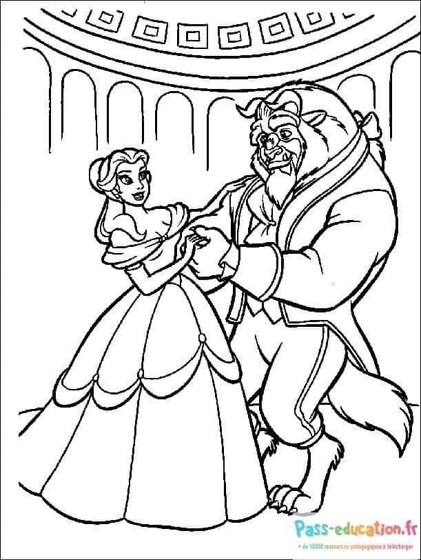 Coloriage Bal danse élégant à imprimer et colorier